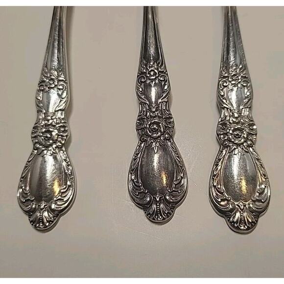 1847 Rogers Bros IS Silverplate HERITAGE Set 5 Spoons Post 1940 - Picture 3 of 3